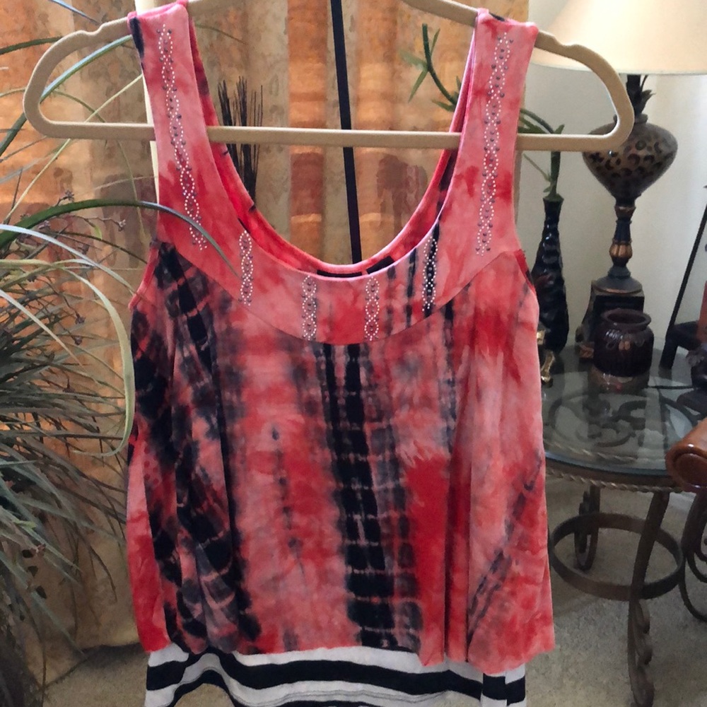 Daytrip Red Tie-dye Tank